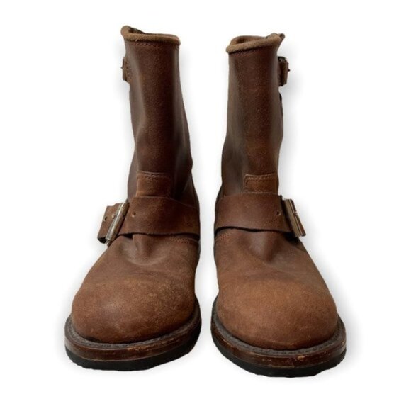 Adams Boots Handmade Brown Leather Engineer Boots - Picture 5 of 12